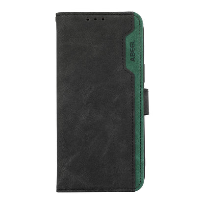 For OPPO A7 Pro Max 5G ABEEL Frosted Magnetic RFID Leather Phone Case(Black)