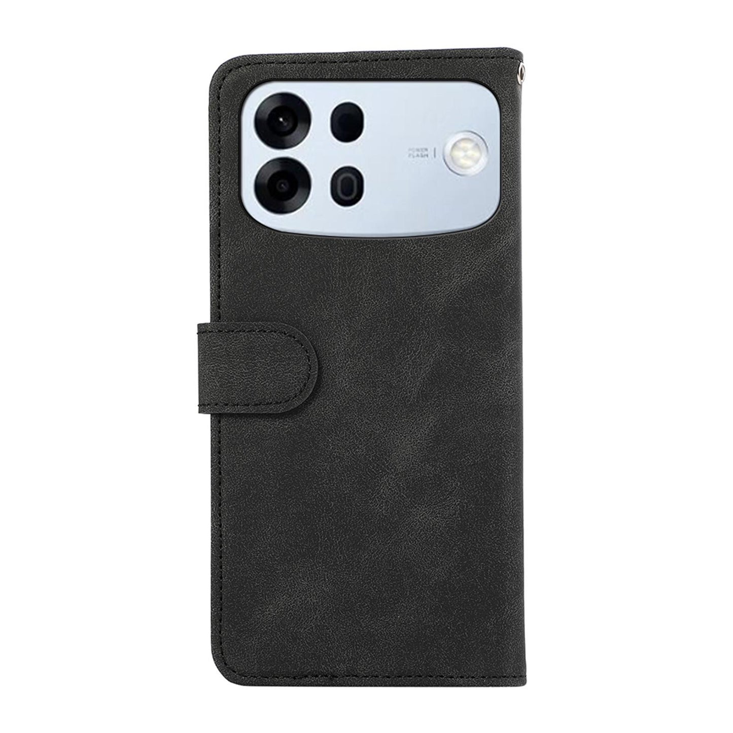 For OPPO A7 Pro Max 5G ABEEL Frosted Magnetic RFID Leather Phone Case(Black)