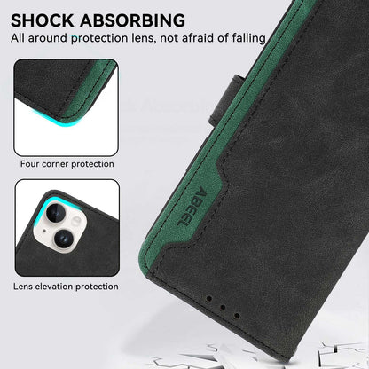 For OPPO A7 Pro Max 5G ABEEL Frosted Magnetic RFID Leather Phone Case(Black)