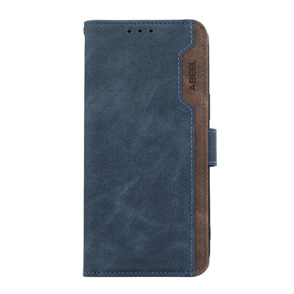 For OPPO A7 Pro Max 5G ABEEL Frosted Magnetic RFID Leather Phone Case(Blue)
