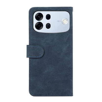 For OPPO A7 Pro Max 5G ABEEL Frosted Magnetic RFID Leather Phone Case(Blue)