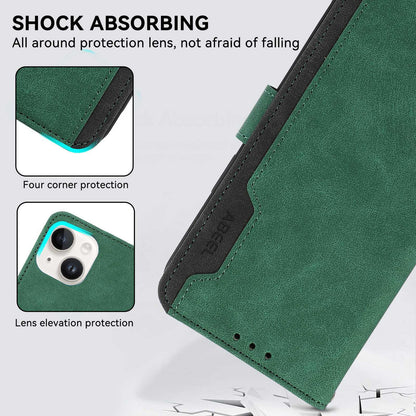 For OPPO A7 Pro Max 5G ABEEL Frosted Magnetic RFID Leather Phone Case(Green)