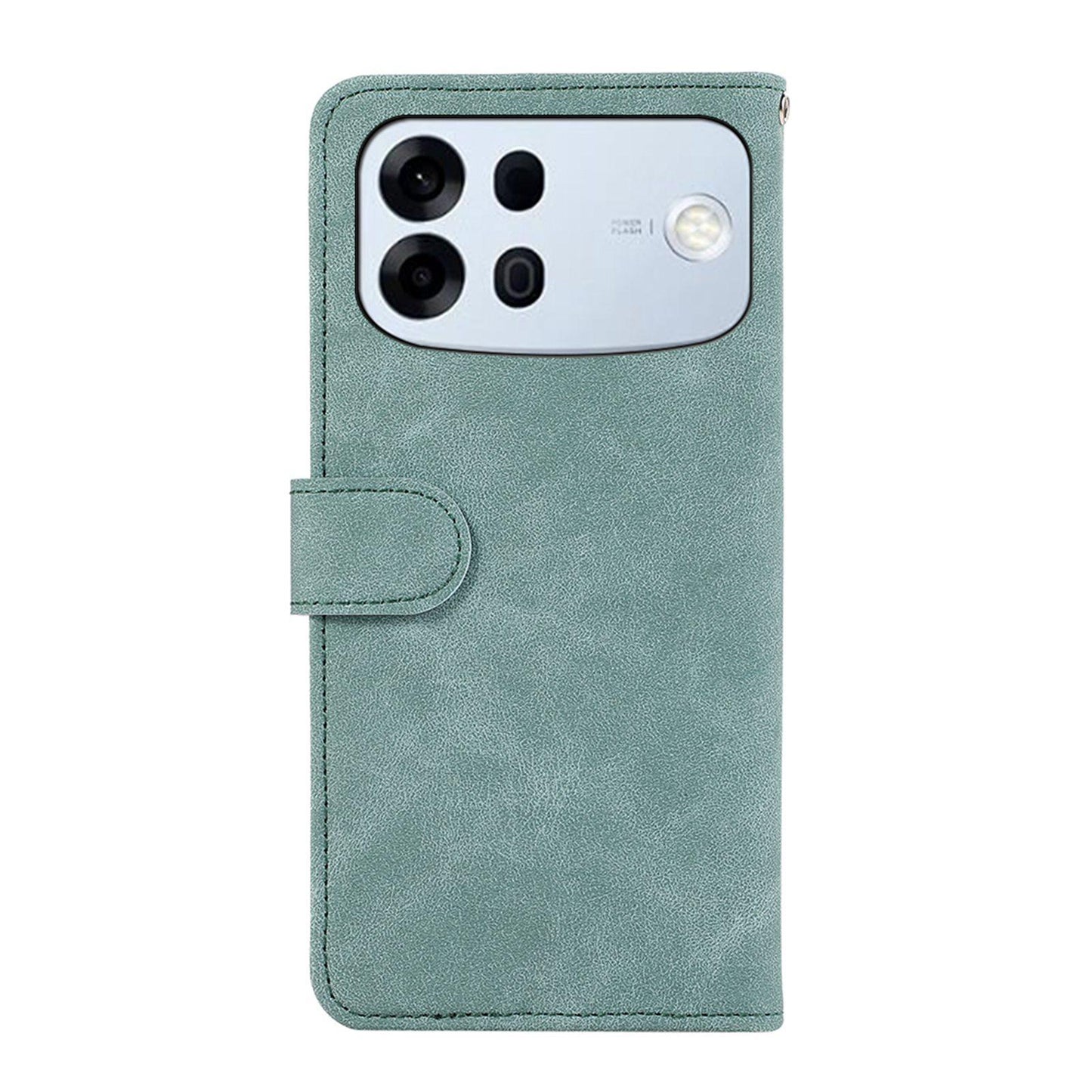 For OPPO A7 Pro Max 5G ABEEL Frosted Magnetic RFID Leather Phone Case(Cyan)