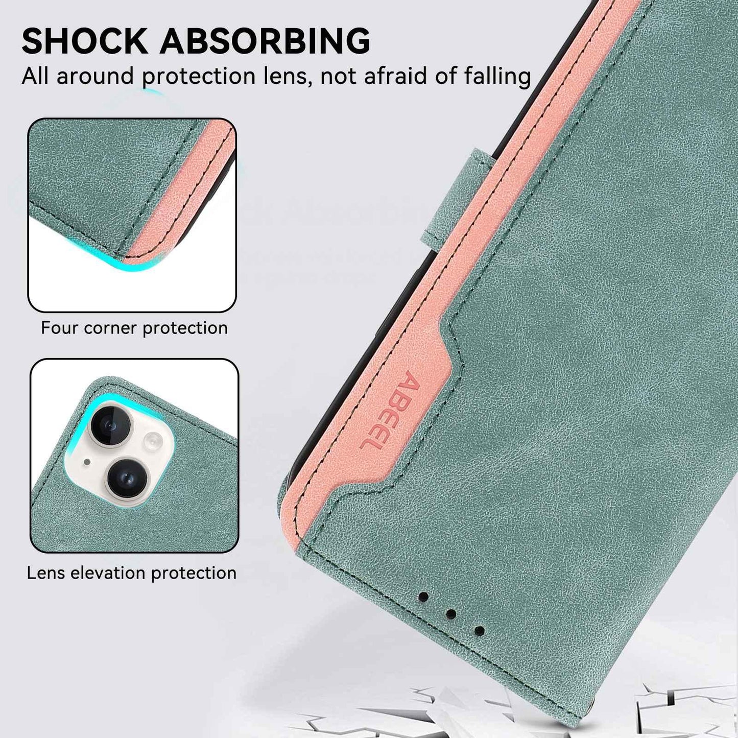 For OPPO A7 Pro Max 5G ABEEL Frosted Magnetic RFID Leather Phone Case(Cyan)