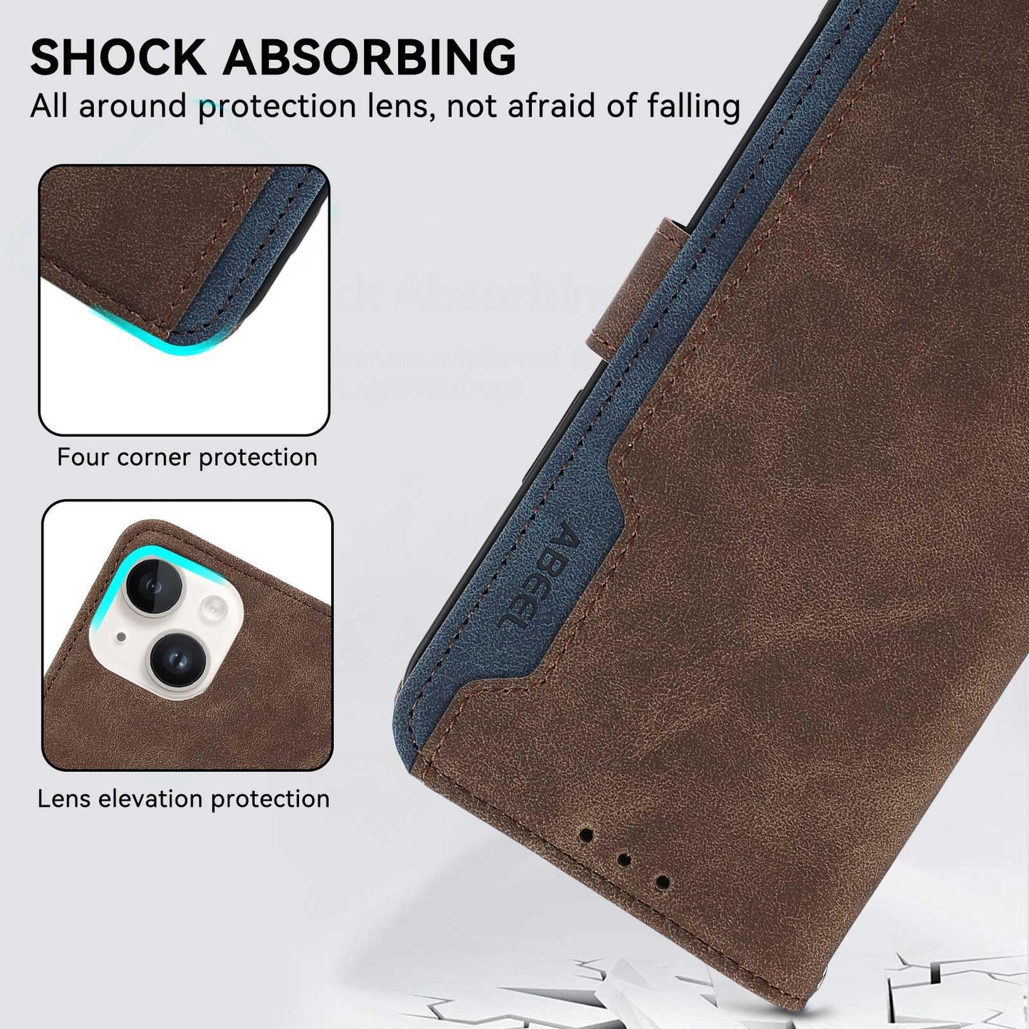For OPPO A7 Pro Max 5G ABEEL Frosted Magnetic RFID Leather Phone Case(Brown)