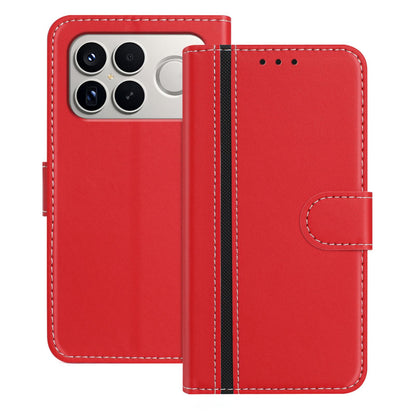 For Redmi K90 Pro Max 5G / Poco F8 Ultra Color Block Card Slots Vegan Leather Phone Case(Red)