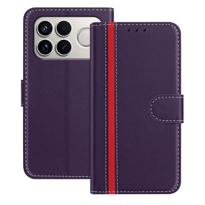 For Redmi K90 Pro Max 5G / Poco F8 Ultra Color Block Card Slots Vegan Leather Phone Case(Purple)