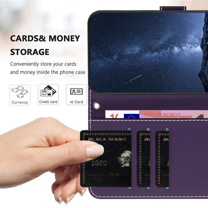 For Redmi K90 Pro Max 5G / Poco F8 Ultra Color Block Card Slots Vegan Leather Phone Case(Purple)