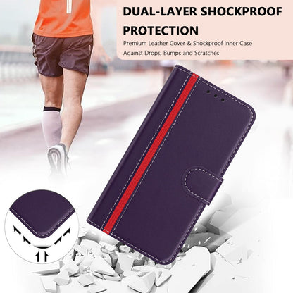 For Redmi K90 Pro Max 5G / Poco F8 Ultra Color Block Card Slots Vegan Leather Phone Case(Purple)