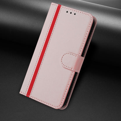 For Redmi K90 Pro Max 5G / Poco F8 Ultra Color Block Card Slots Vegan Leather Phone Case(Rose Gold)
