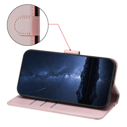 For Redmi K90 Pro Max 5G / Poco F8 Ultra Color Block Card Slots Vegan Leather Phone Case(Rose Gold)