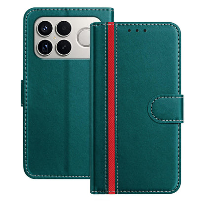 For Redmi K90 Pro Max 5G / Poco F8 Ultra Color Block Card Slots Vegan Leather Phone Case(Green)