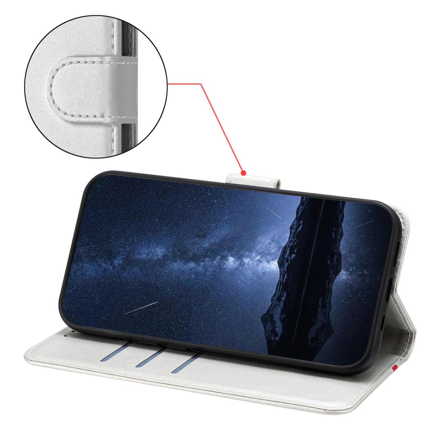 For Redmi K90 Pro Max 5G / Poco F8 Ultra Color Block Card Slots Vegan Leather Phone Case(Silver)