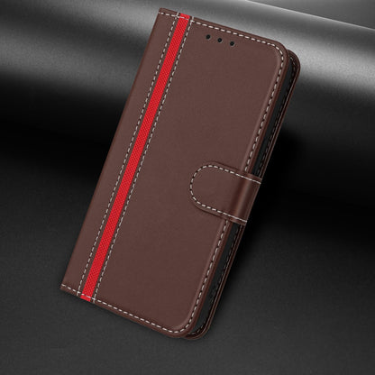 For Redmi K90 Pro Max 5G / Poco F8 Ultra Color Block Card Slots Vegan Leather Phone Case(Brown)