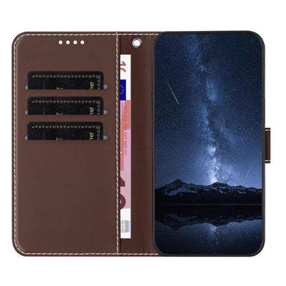 For Redmi K90 Pro Max 5G / Poco F8 Ultra Color Block Card Slots Vegan Leather Phone Case(Brown)