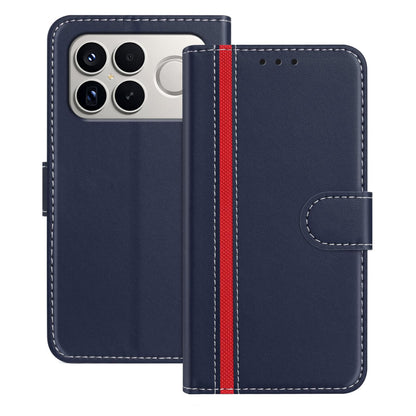 For Redmi K90 Pro Max 5G / Poco F8 Ultra Color Block Card Slots Vegan Leather Phone Case(Blue)