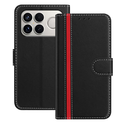 For Redmi K90 Pro Max 5G / Poco F8 Ultra Color Block Card Slots Vegan Leather Phone Case(Black)