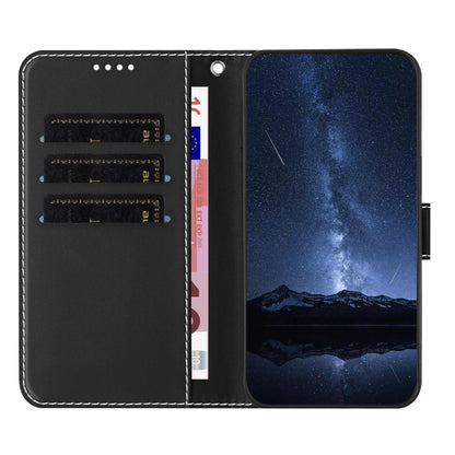 For Redmi K90 Pro Max 5G / Poco F8 Ultra Color Block Card Slots Vegan Leather Phone Case(Black)