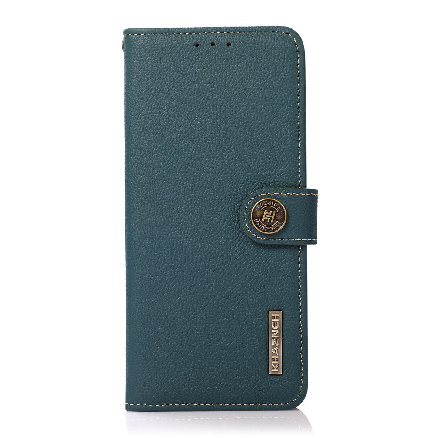 For OPPO A7 Pro Max 5G KHAZNEH Custer Genuine Leather RFID Phone Case(Green)