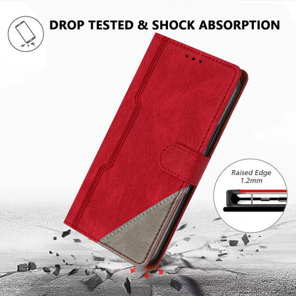 For Redmi K90 ProMax / Poco F8 Ultra 5G Color Matching Buckle Clasp Vegan Leather Phone Case(Red)