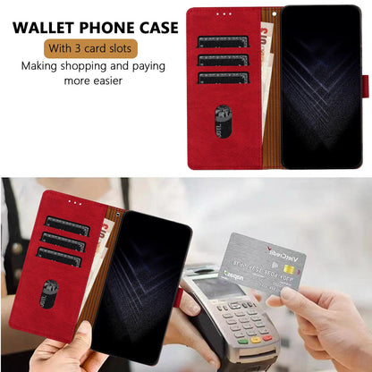 For Redmi K90 ProMax / Poco F8 Ultra 5G Color Matching Buckle Clasp Vegan Leather Phone Case(Red)