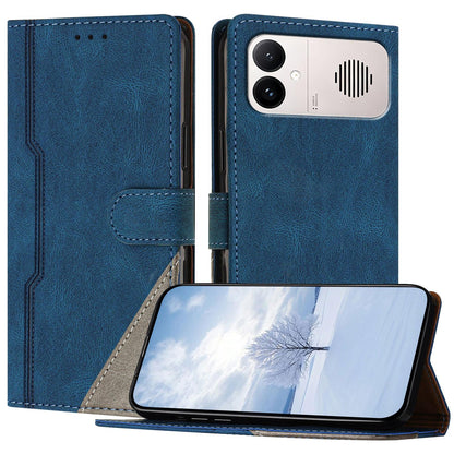 For Redmi K90 ProMax / Poco F8 Ultra 5G Color Matching Buckle Clasp Vegan Leather Phone Case(Blue)