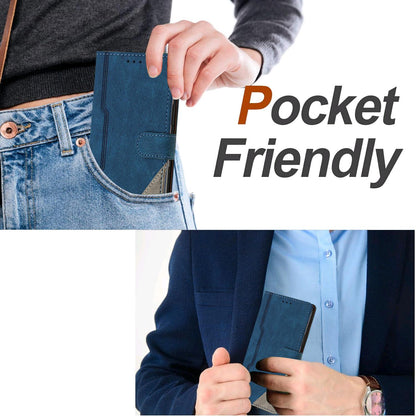 For Redmi K90 ProMax / Poco F8 Ultra 5G Color Matching Buckle Clasp Vegan Leather Phone Case(Blue)