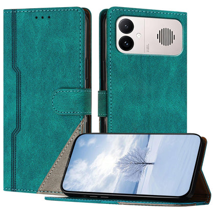 For Redmi K90 ProMax / Poco F8 Ultra 5G Color Matching Buckle Clasp Vegan Leather Phone Case(Green)