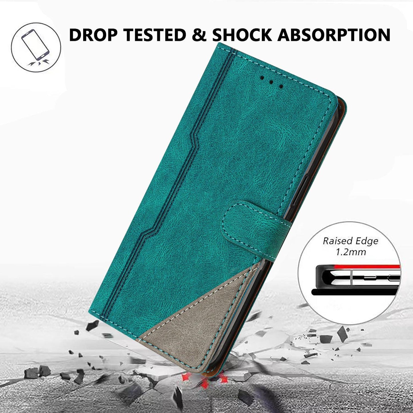 For Redmi K90 ProMax / Poco F8 Ultra 5G Color Matching Buckle Clasp Vegan Leather Phone Case(Green)