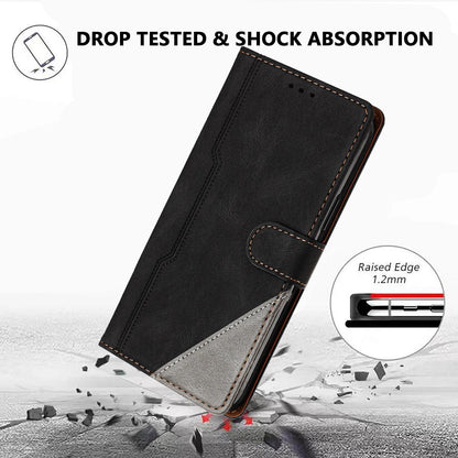 For Redmi K90 ProMax / Poco F8 Ultra 5G Color Matching Buckle Clasp Vegan Leather Phone Case(Black)