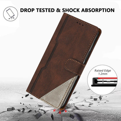 For Redmi K90 ProMax / Poco F8 Ultra 5G Color Matching Buckle Clasp Vegan Leather Phone Case(Brown)