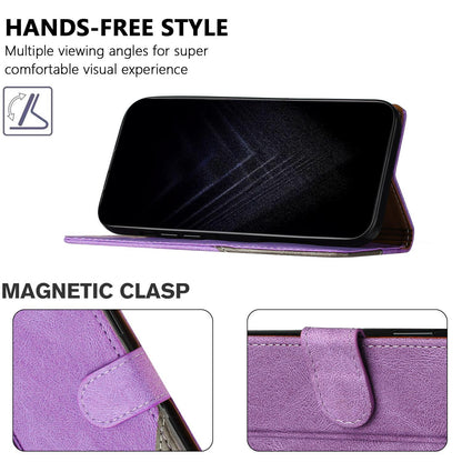 For Redmi K90 ProMax / Poco F8 Ultra 5G Color Matching Buckle Clasp Vegan Leather Phone Case(Purple)