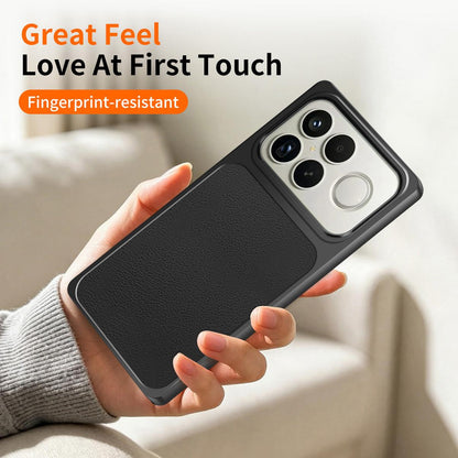 For Redmi K90 Pro Max / Poco F8 Ultra WANLONFENG Lambskin Texture PC TPU Phone Case with 2pcs Screen Films(White)