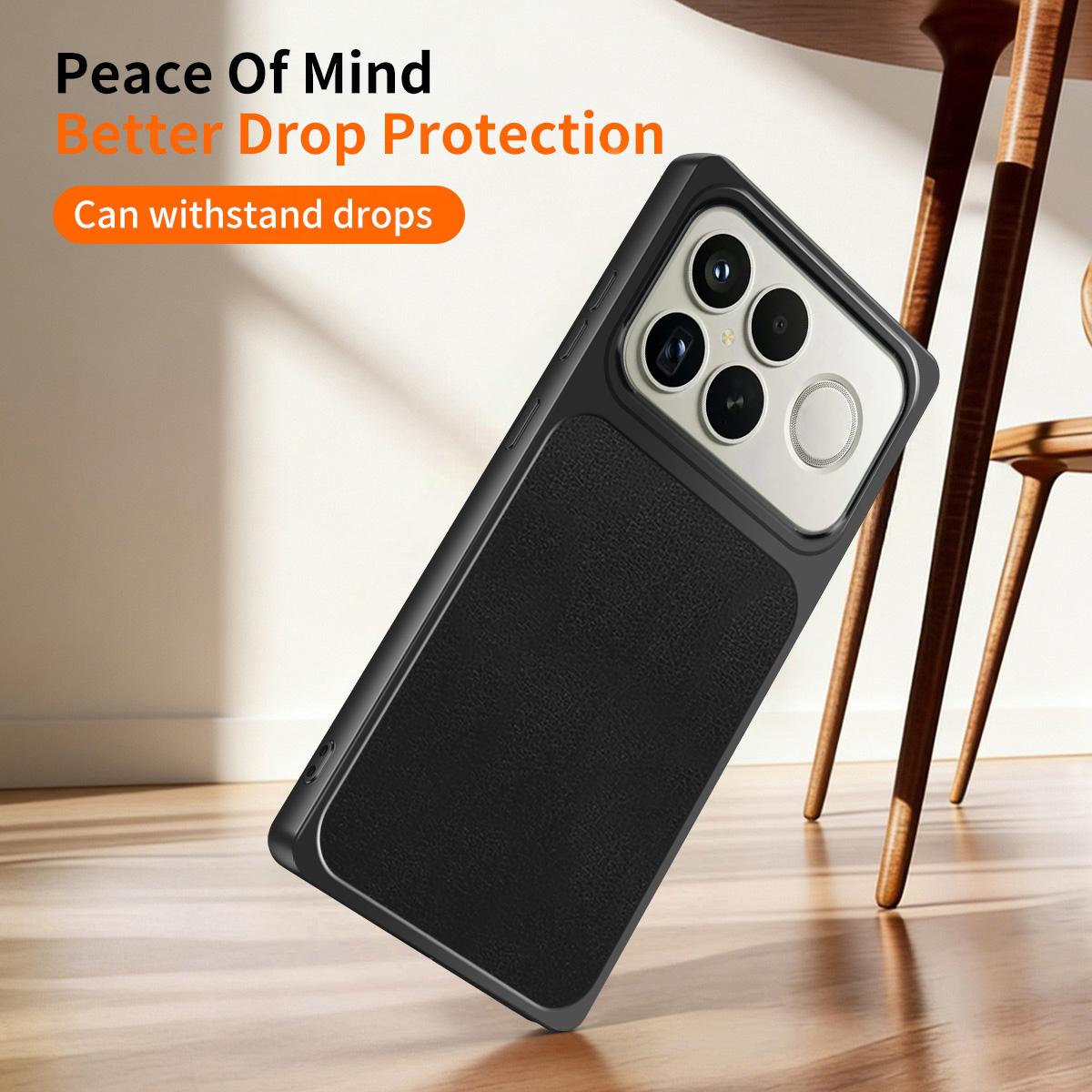 For Redmi K90 Pro Max / Poco F8 Ultra WANLONFENG Lambskin Texture PC TPU Phone Case with 2pcs Screen Films(White)