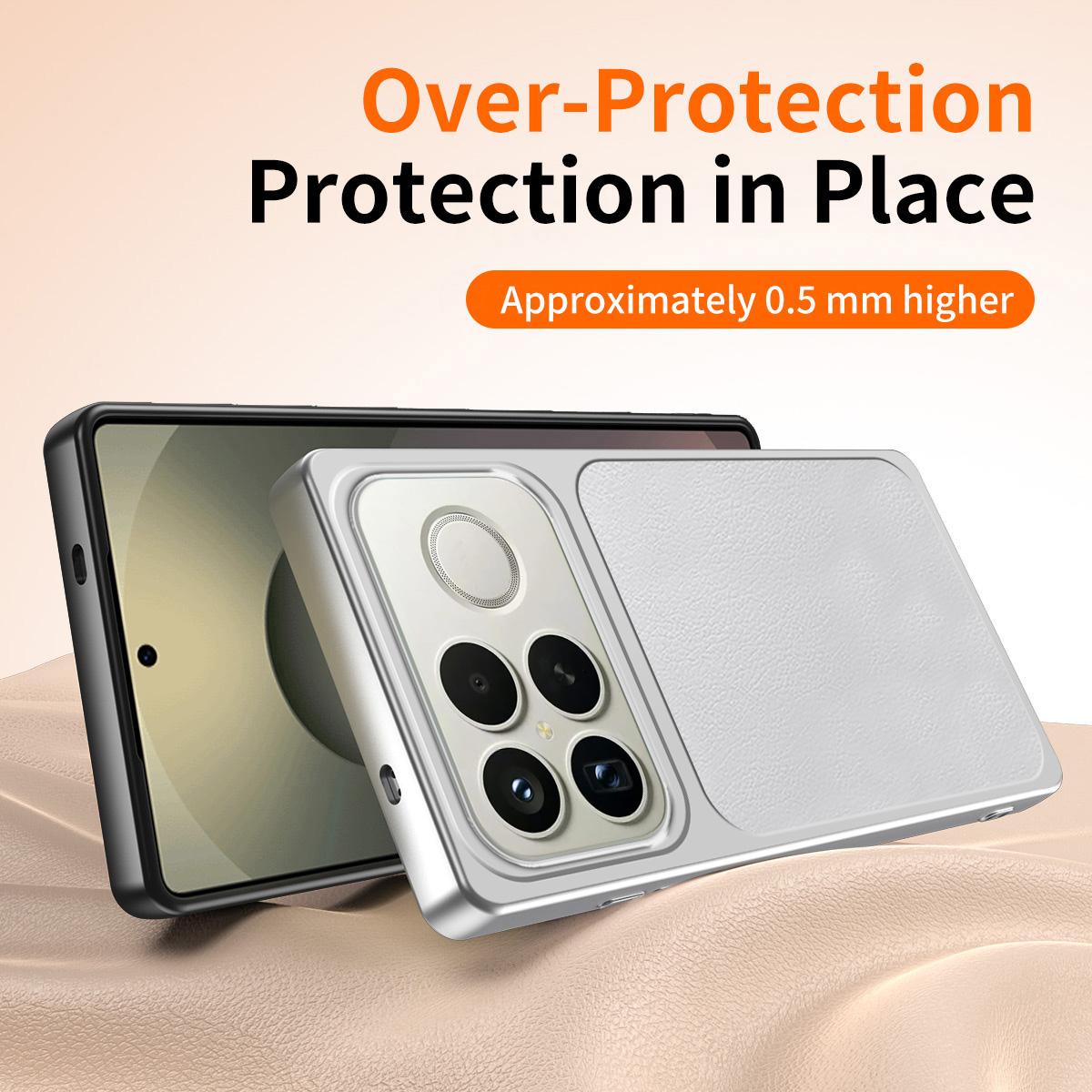 For Redmi K90 Pro Max / Poco F8 Ultra WANLONFENG Lambskin Texture PC TPU Phone Case with 2pcs Screen Films(Black)