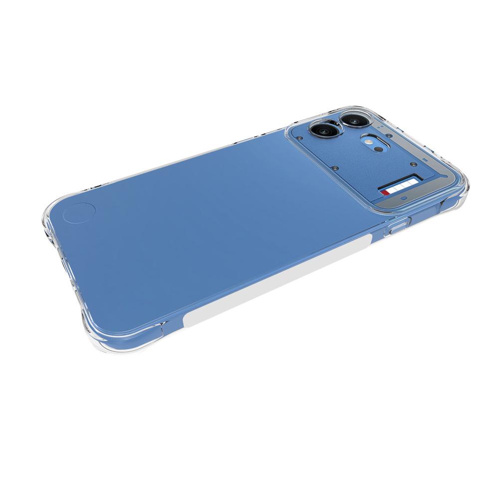 For Nothing Phone 4b WANLONFENG Transparent Four-Corner Shockproof TPU Phone Case with Screen Film(Transparent)