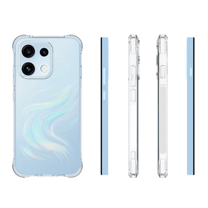 For OPPO Reno16 F / Reno16 FS 5G WANLONFENG Transparent Four-Corner Shockproof TPU Phone Case with Screen Film - Transparent - EDA009574712A
