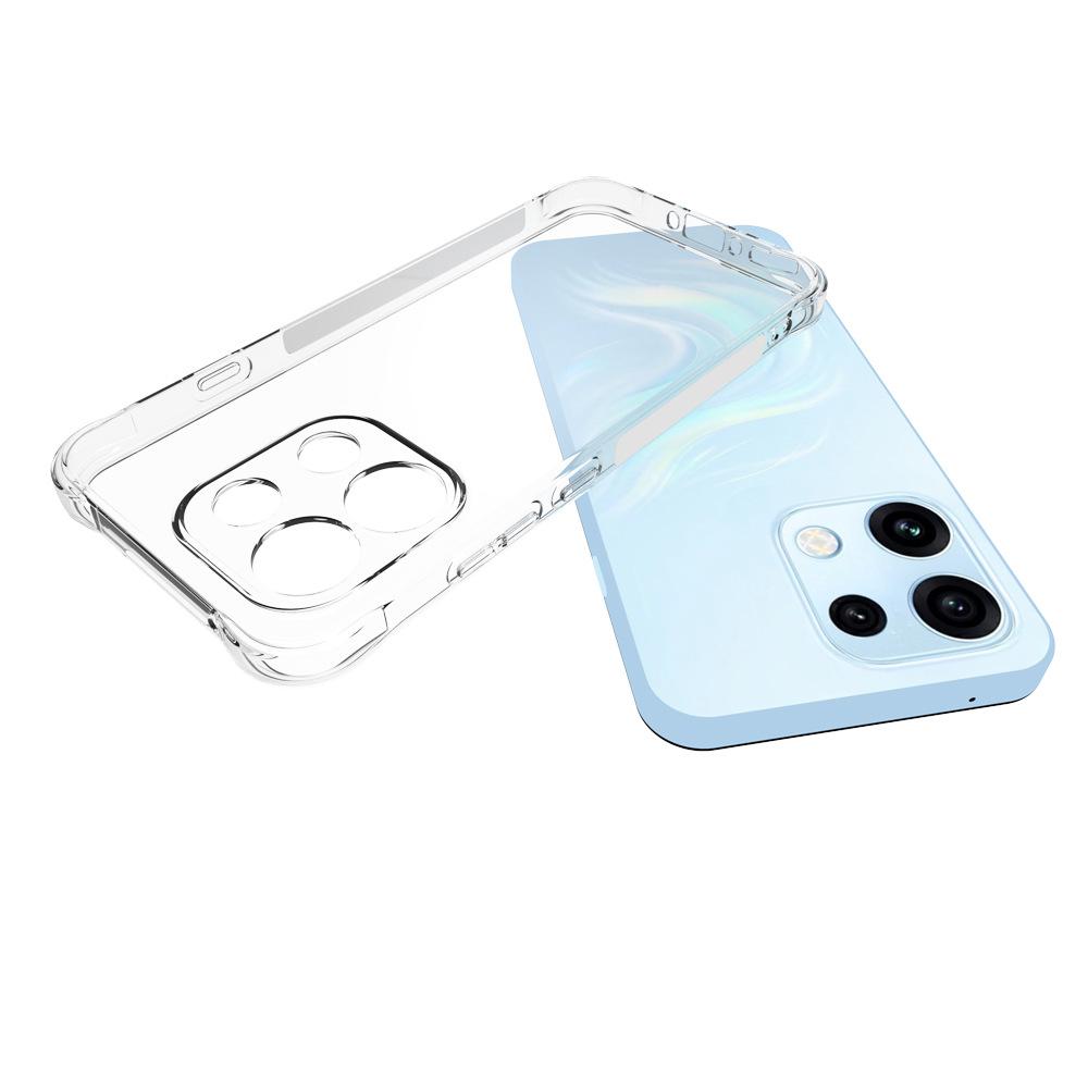 For OPPO Reno16 F / Reno16 FS 5G WANLONFENG Transparent Four-Corner Shockproof TPU Phone Case with Screen Film - Transparent - EDA009574712A
