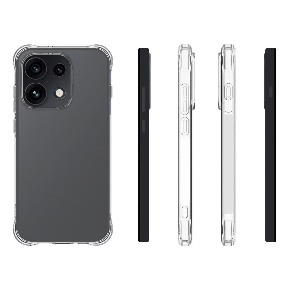For OPPO Reno16 / Reno16 Pro 5G Global WANLONFENG Transparent Four-Corner Shockproof TPU Phone Case with Screen Film - Transparent - EDA009574713A