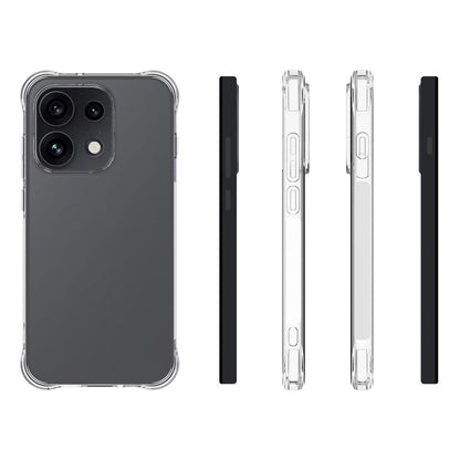 For OPPO Reno16 / Reno16 Pro 5G Global WANLONFENG Transparent Four-Corner Shockproof TPU Phone Case with Screen Film - Transparent - EDA009574713A