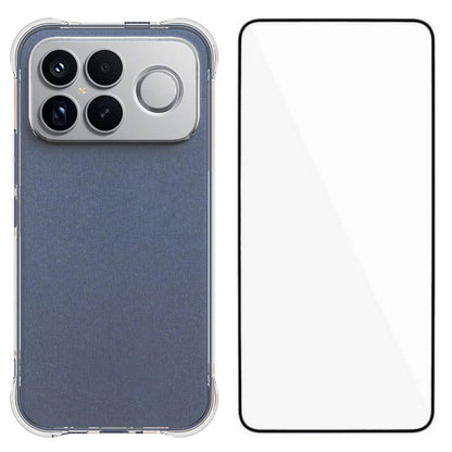 For Redmi K90 Pro Max / Poco F8 Ultra 5G WANLONFENG Transparent Four-Corner Shockproof TPU Phone Case with Screen Film(Transparent)