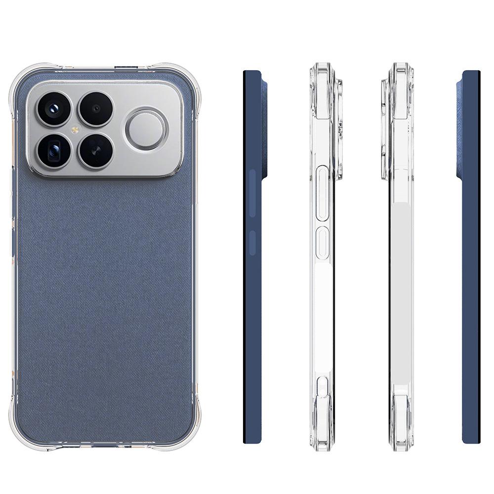 For Redmi K90 Pro Max / Poco F8 Ultra 5G WANLONFENG Transparent Four-Corner Shockproof TPU Phone Case with Screen Film(Transparent)