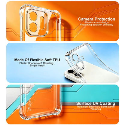 For OnePlus N6 4G imak Shockproof Airbag TPU Phone Case(Transparent)