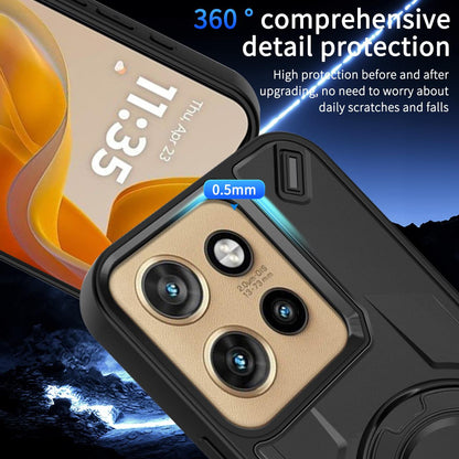 For Motorola Edge 50 Neo Dijia Rotating Bracket Magnetic Phone Case - Rose Gold - EDA009613702F