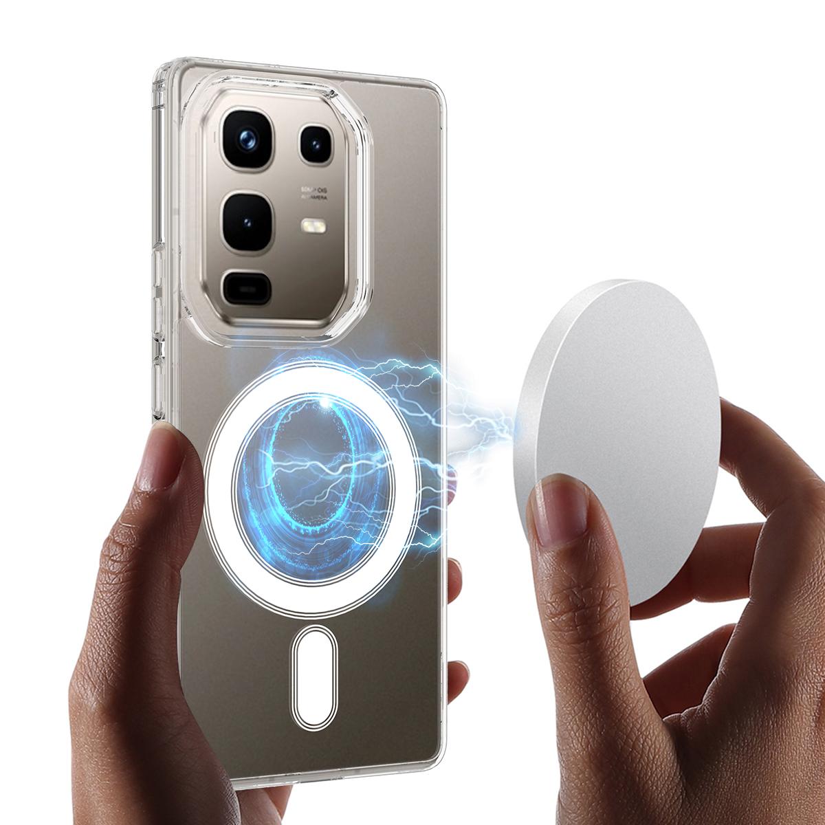 For Infinix  Note 50 Pro+ 5G MagSafe Clear Acrylic PC Hybrid TPU Phone Case - Transparent - EDA009620006A