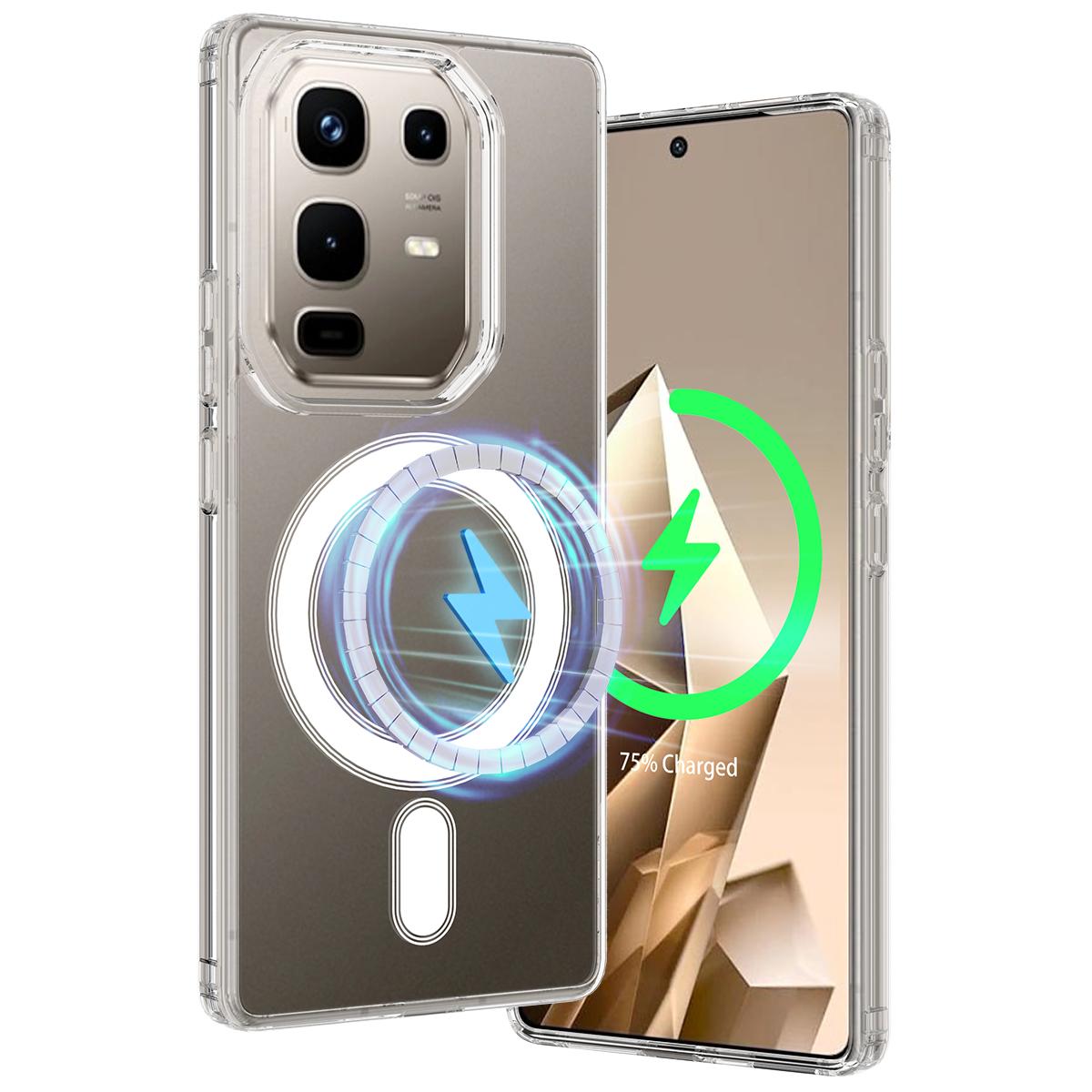 For Infinix  Note 50 Pro+ 5G MagSafe Clear Acrylic PC Hybrid TPU Phone Case - Transparent - EDA009620006A