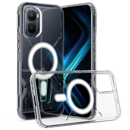 For Infinix GT 50 Pro 5G MagSafe Clear Acrylic PC Hybrid TPU Phone Case - Transparent - EDA009620008A