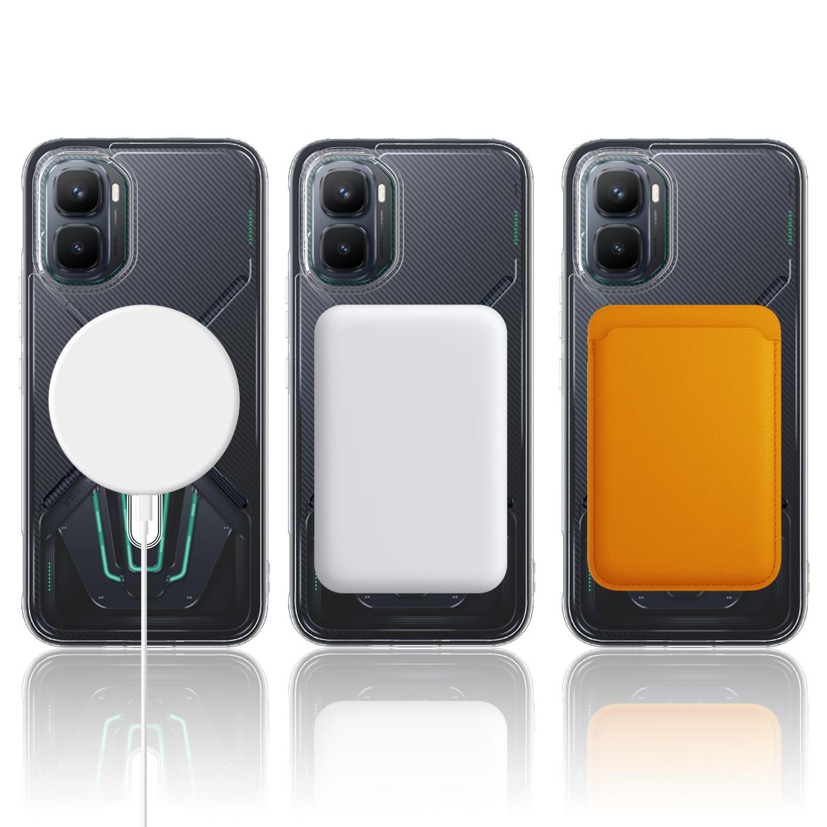 For Infinix GT 50 Pro 5G MagSafe Clear Acrylic PC Hybrid TPU Phone Case - Transparent - EDA009620008A