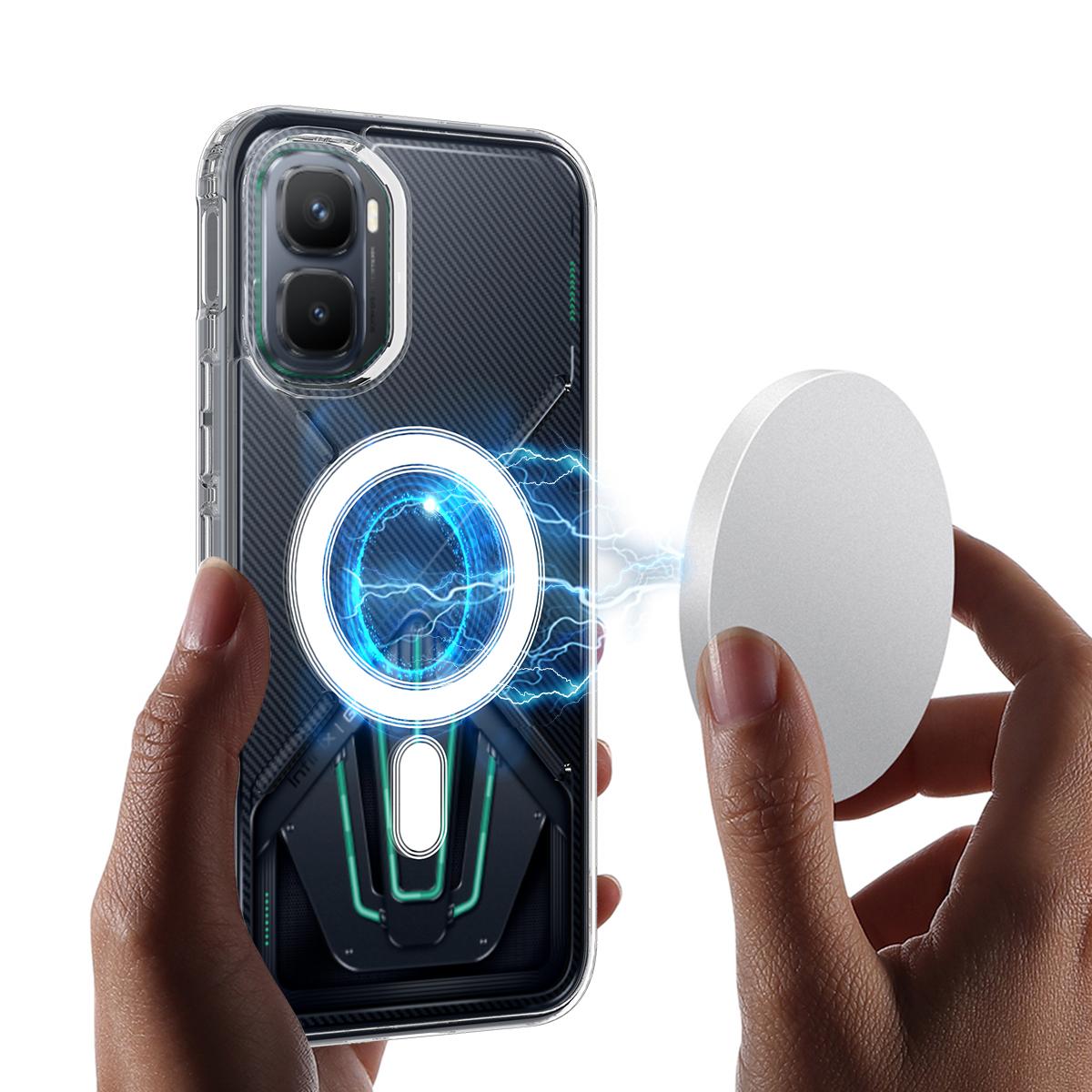 For Infinix GT 50 Pro 5G MagSafe Clear Acrylic PC Hybrid TPU Phone Case - Transparent - EDA009620008A