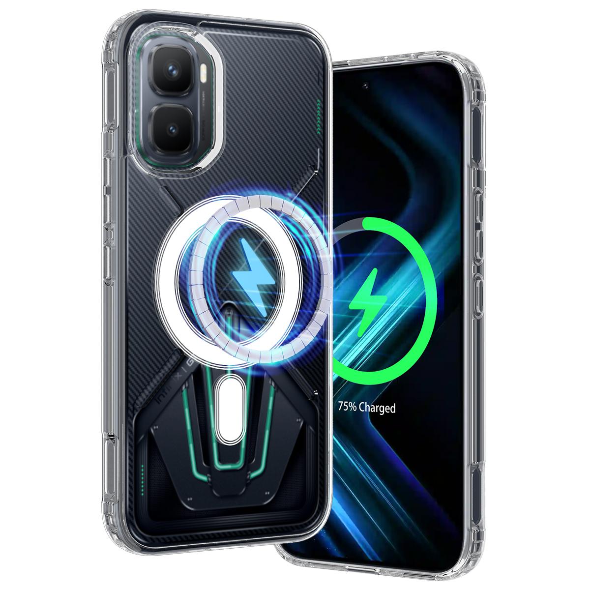 For Infinix GT 50 Pro 5G MagSafe Clear Acrylic PC Hybrid TPU Phone Case - Transparent - EDA009620008A